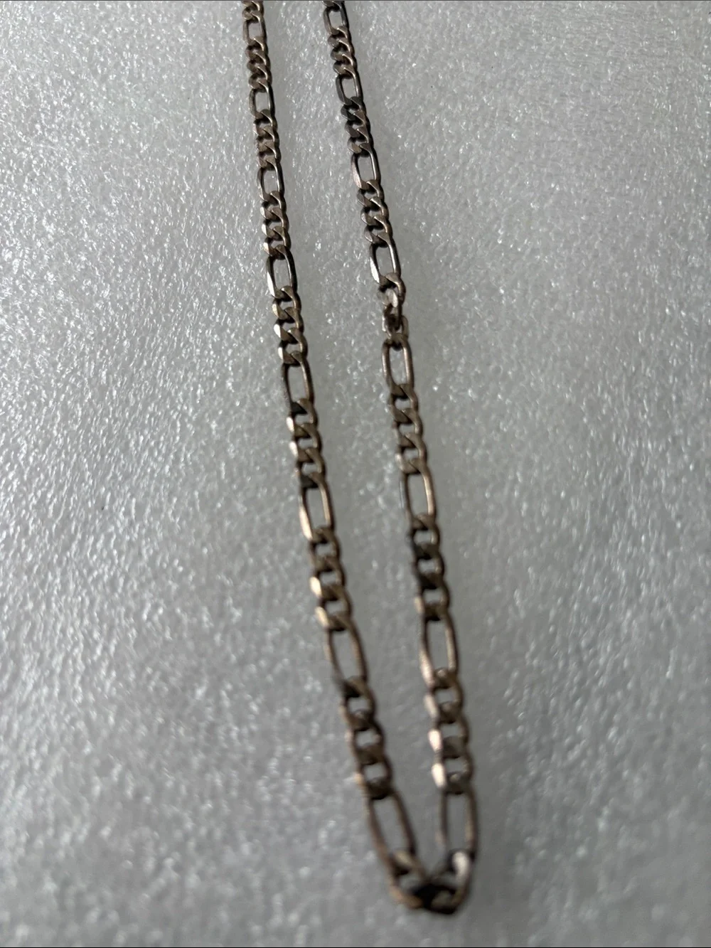 Classic Men’s Figaro Chain Necklace - Blackened Silver Tone